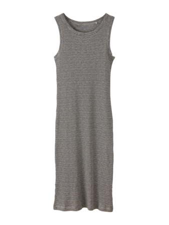 Kleid Rippe, ringel-rippe natur/navy