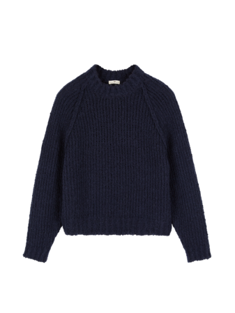 Pullover aus Bio-Wolle, dunkelblau