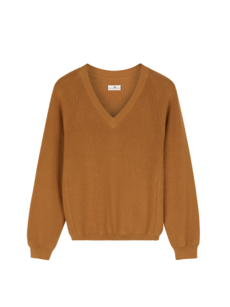 Pullover aus Bio-Baumwolle, dijon