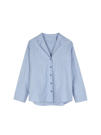 Schlafshirt, hellblau fischgrat
