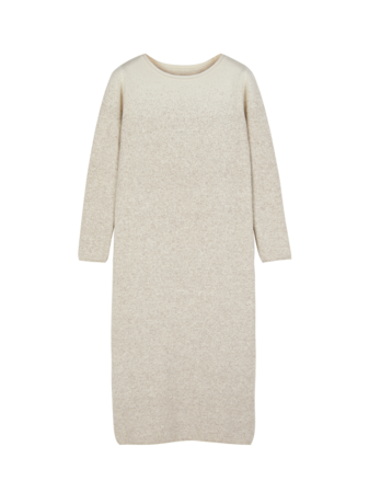 Strickkleid aus Bio-Baumwolle und Wolle, degradé sand/weiß