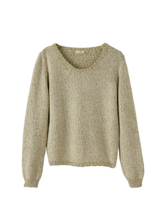 Pullover Langarm, olive melange