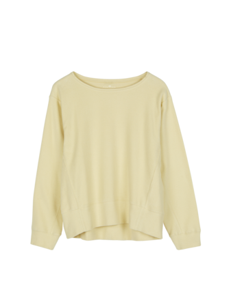 Sweatshirt aus Bio-Baumwolle, pastellgelb