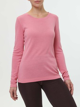 Langarmshirt aus Bio Wolle, rosen pink