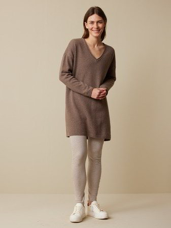 Pullover aus Bio Baumwolle/Wolle, walnuss melange