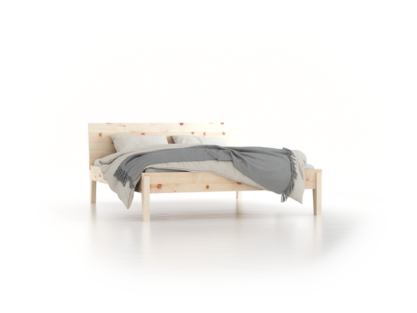 Bett Alpina mit Betthaupt, 180 x 210 cm, Zirbe