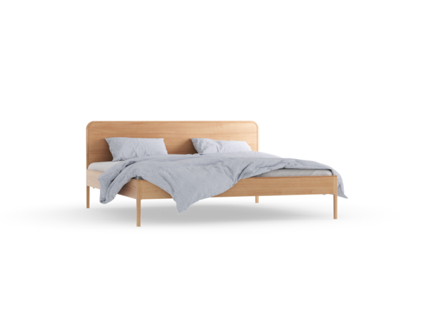 Bett Tenso mit Holzbetthaupt, Buche