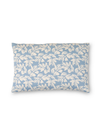 Kissenüberzug LIORA, blau, 100 % Baumwolle, Satin, GOTS
