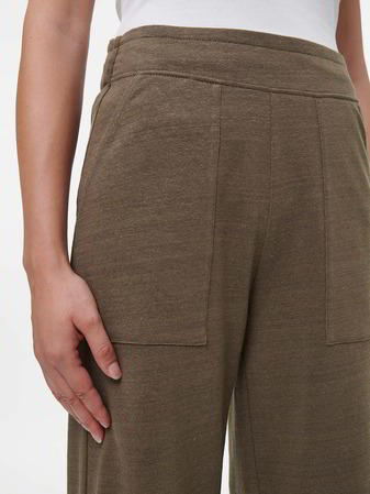 Hose aus Bio Leinen/Baumwolle, moor