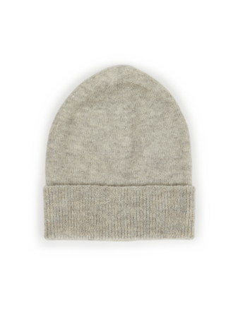 Strickmütze aus Alpakawolle, grau melange