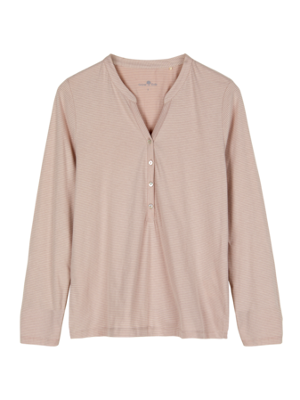 Schlafshirt aus Bio-Baumwolle, rose/rouge ringel
