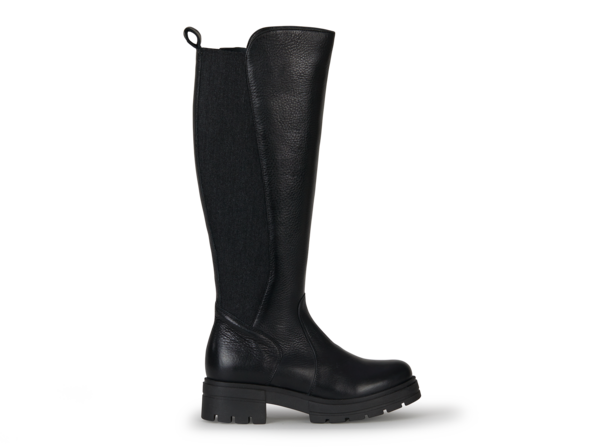 hoher Stiefel, schwarz