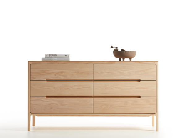 Sideboard Tenso mit 6 Laden, Esche