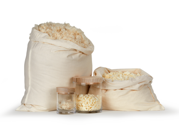 60 % Latexflocken/40 % Kapok (waschbar) 1 kg