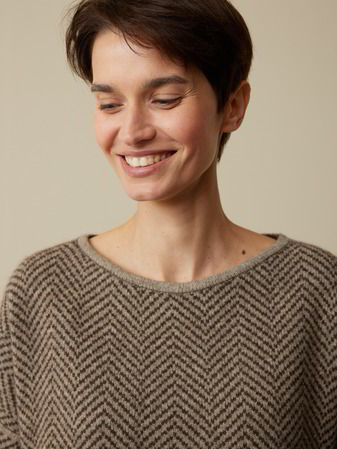 Pullover aus Yakwolle, yak fischgrat