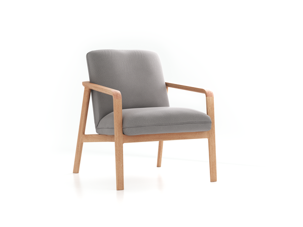 Fauteuil Ketil, Wollstoff Elverum Mocca (73), Eiche