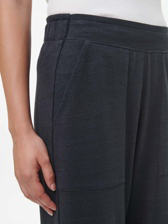 Hose aus Bio Leinen/Baumwolle, schwarz
