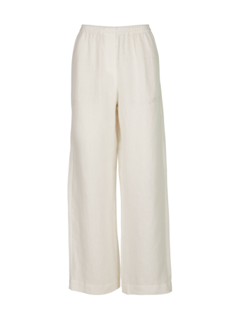 Lange Schlafhose aus Bio-Leinen, offwhite