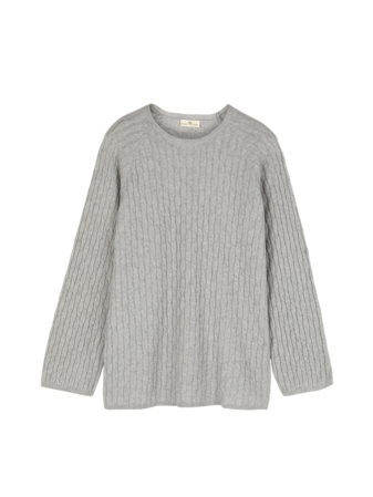Pullover aus Bio-Baumwolle und Wolle, grau melange