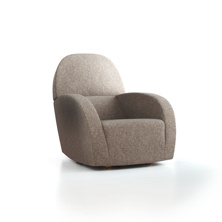 Lounge Chair Sediamo 76x107x88 cm, mit Bezug, Wollstoff Tano Natur (79)