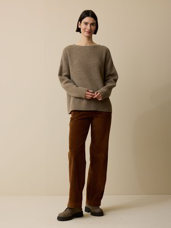 Pullover aus Yak und Kamelhaar, yak fischgrat hasel/kamel