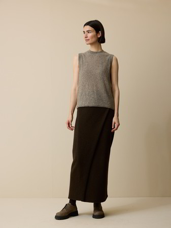 Stricktop aus Yakwolle, hasel melange