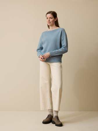 Pullover aus Alpakawolle, taubenblau