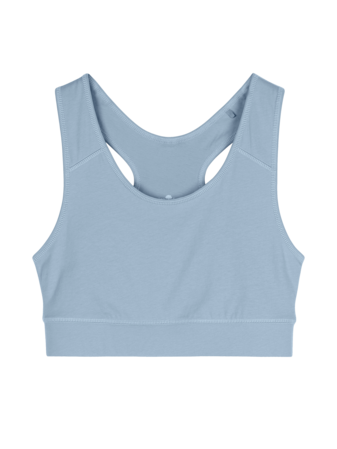 Yoga Bra aus Bio Baumwolle, kornblume