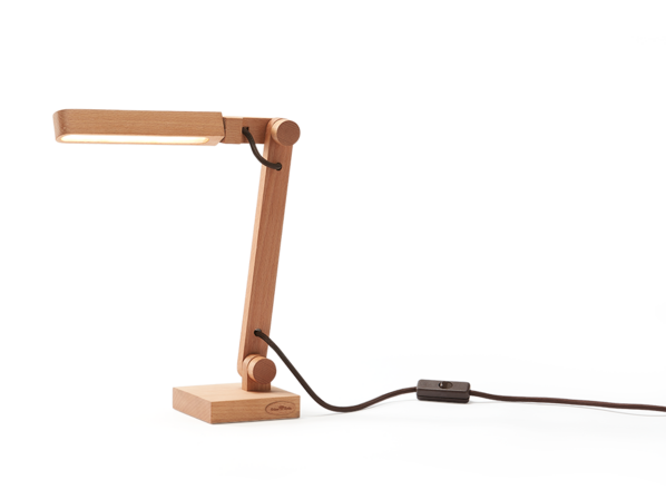 Leuchte SETTE in Buche, H 33,5 cm