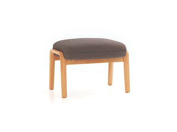 Hocker Ketil, Wollstoff Tano Natur Dunkel (81), Buche