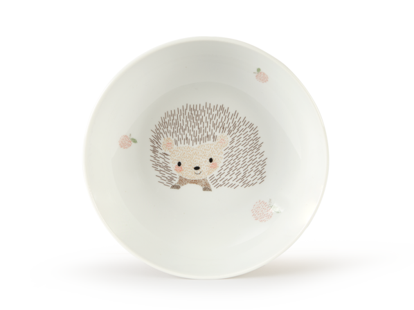 Müslischale mit Igelmotiv, Porzellan