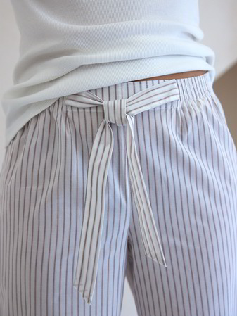 Pyjamahose, malve/weiss gestreift