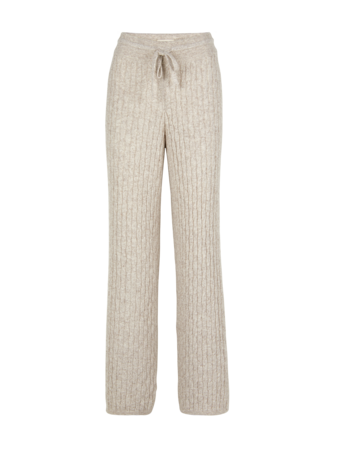 Strickhose aus Bio-Baumwolle und Wolle, sand melange