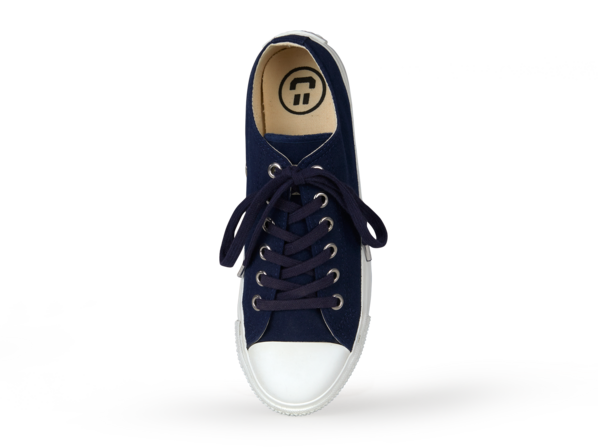 Baumwoll-Sneaker, dunkelblau