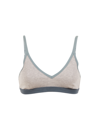 Bustier, 100 % Bio Baumwolle, grau melange