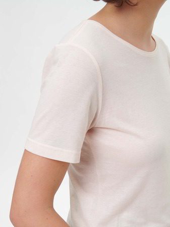 Kurzarmshirt aus Bio Baumwolle, light rose