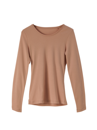 Shirt-Langarm, sandelholz