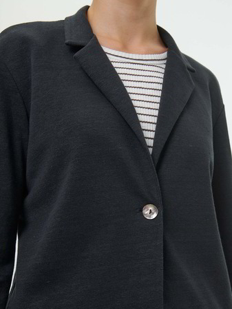 Blazer aus Bio Leinen/Baumwolle, schwarz