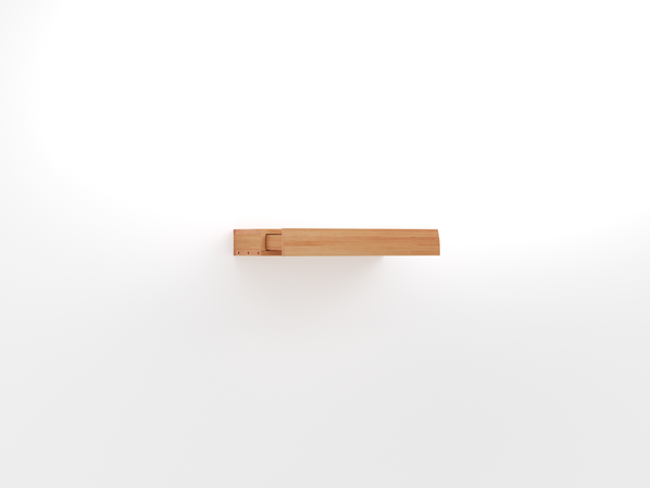 Lade Board Vela, für Bügel nach oben, B 540 x T 195 x H 80 mm, Bügel  oben, Buche