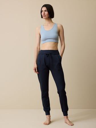 Yogahose aus Bio Baumwolle, mitternachtsblau