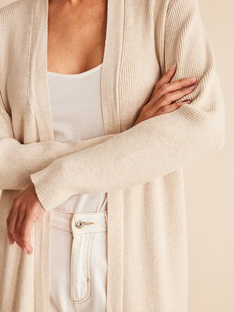 Strickmantel, natur melange