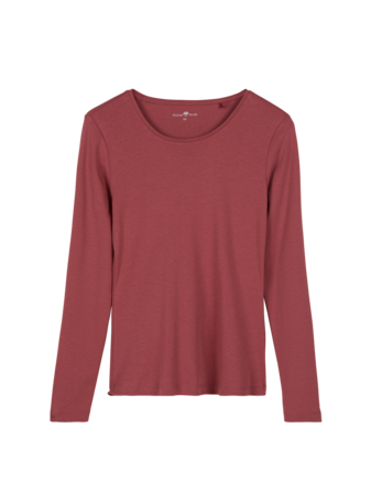 Langarmshirt aus Bio-Baumwolle, himbeere