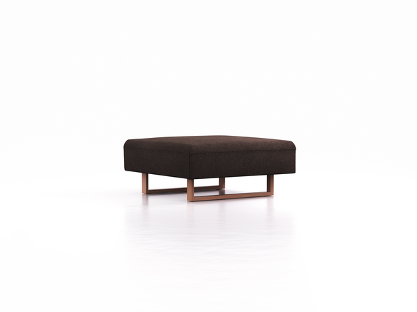 Hocker Sereno, B96xT96cm, Sitzhöhe 43 cm, Kufenfuß Buche, Wollstoff Stavang Torf