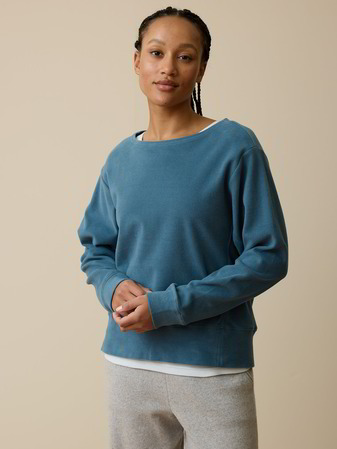 Sweatshirt aus Bio-Baumwolle, indigo