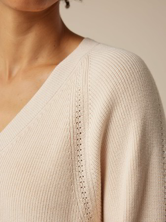 Pullover aus Bio-Baumwolle, creme