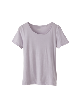 Kurzarmshirt aus Bio Baumwolle, lavendel