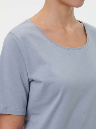Schlafshirt aus Bio-Baumwolle, 92 meerblau