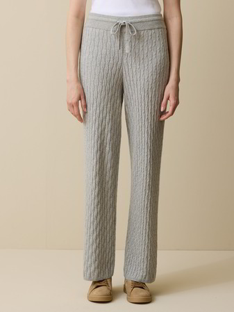Strickhose aus Bio-Baumwolle und Wolle, grau melange
