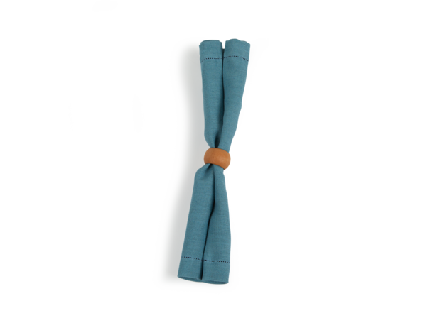Serviette ARIANA mit Ajour, meerblau