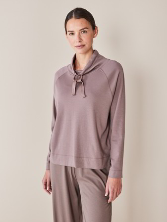 Sweatshirt Langarm, 100 % Bio Baumwolle, deep mauve